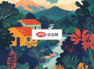 复古肌理自然景观矢量艺术插画