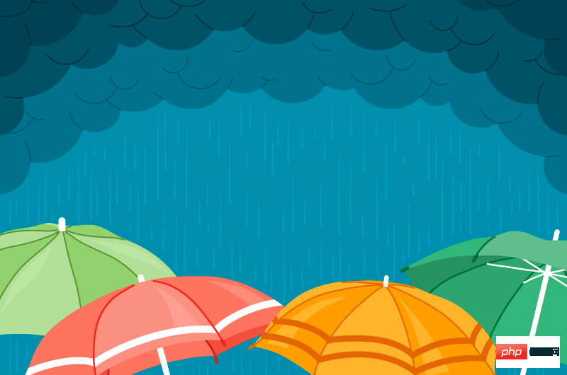 雨中多彩的雨伞设计雨季背景矢量素材(AI+EPS)