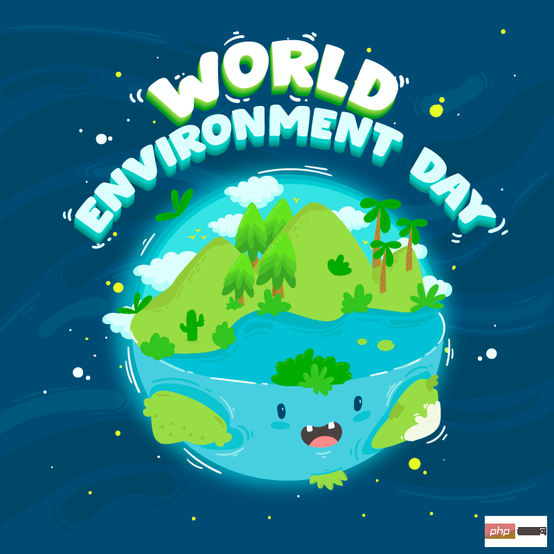 Ecologically sound earth design World Environment Day vector material (AI+EPS)