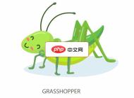 卡通风格可爱蚱蜢插画矢量素材