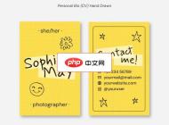 极简风格个人商务名片模板设计下载