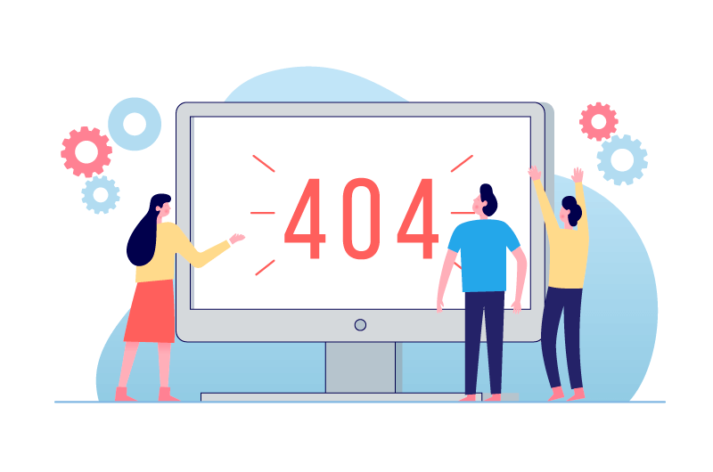 Flat 404 page design vector material (AI+EPS+PNG)