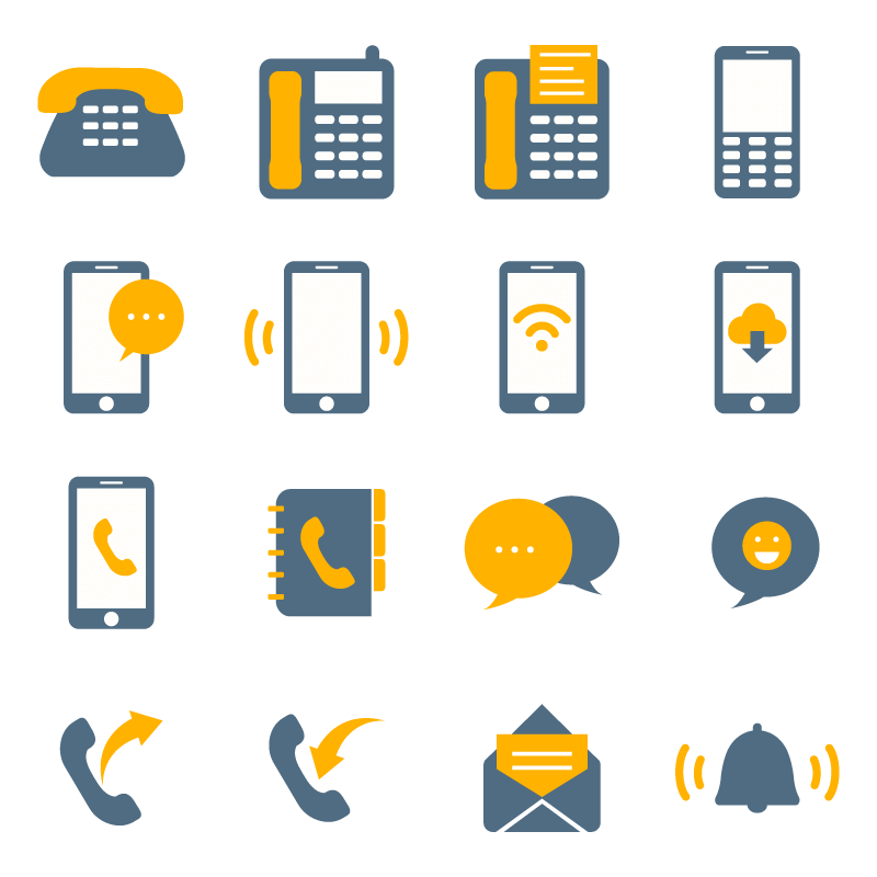 Communication icon vector material (EPS+PNG)