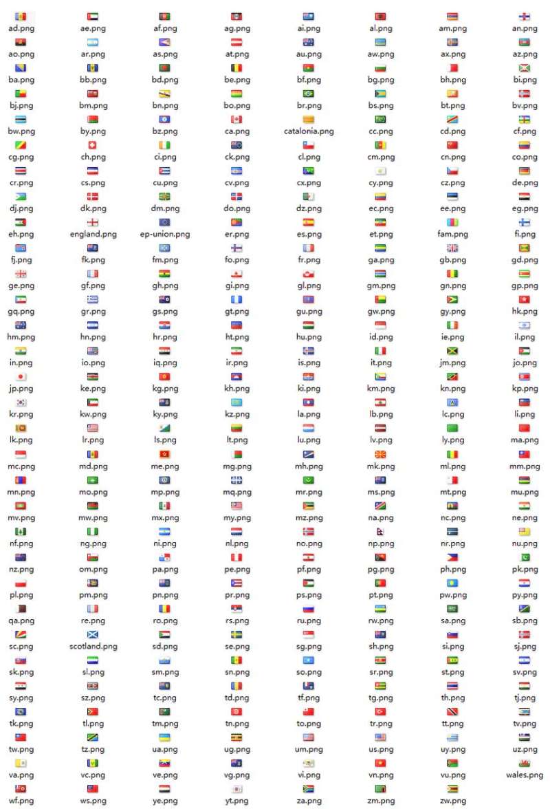 247个世界各国国旗图片素材