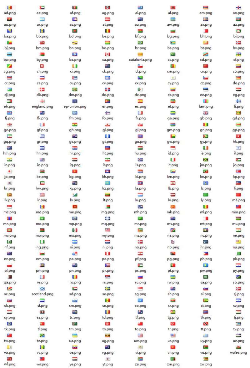 247个世界各国国旗图片素材