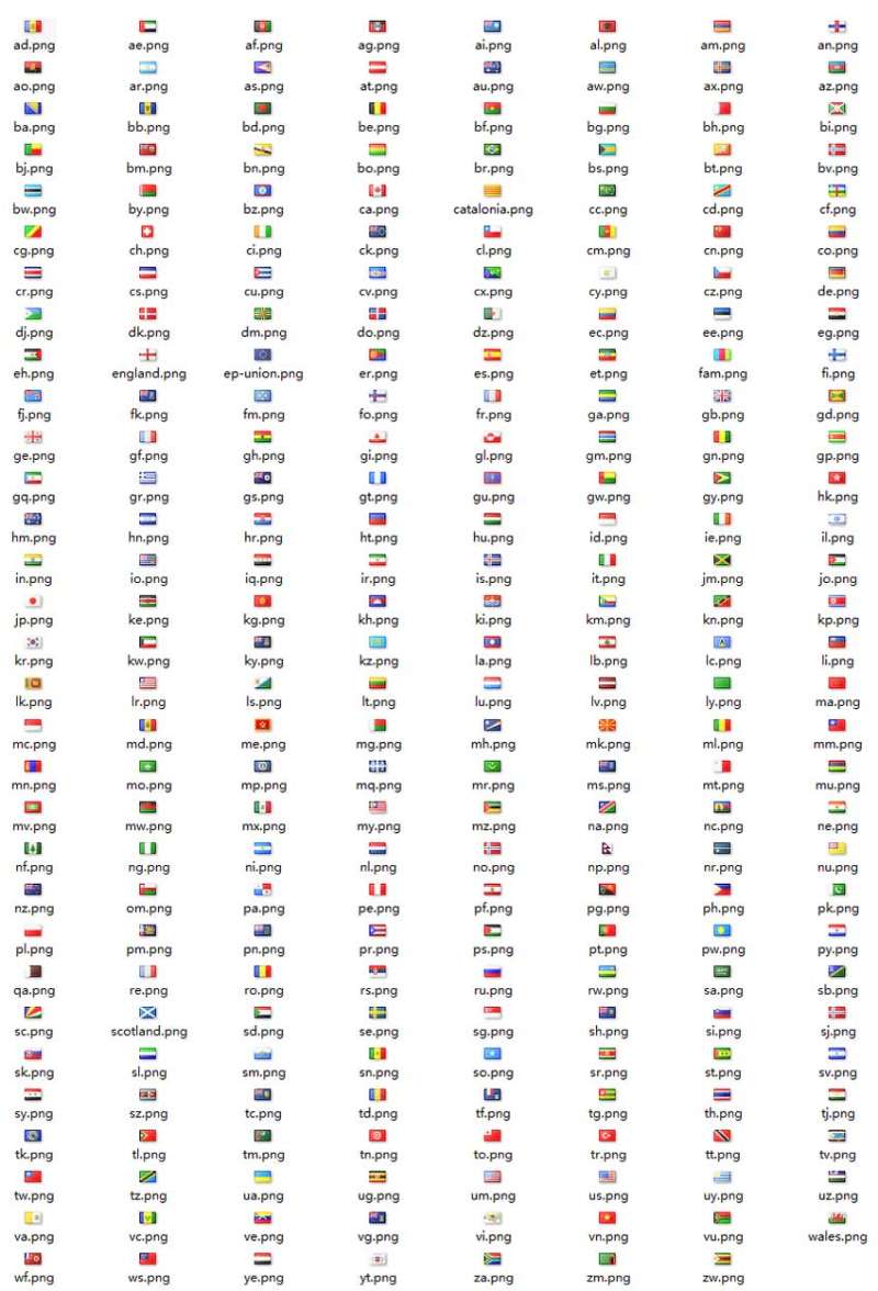 世界各国の国旗の写真 247 枚