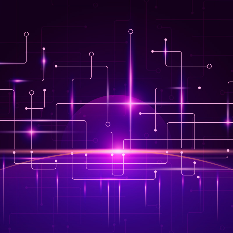 抽象紫色科技背景矢量素材(EPS+AI)