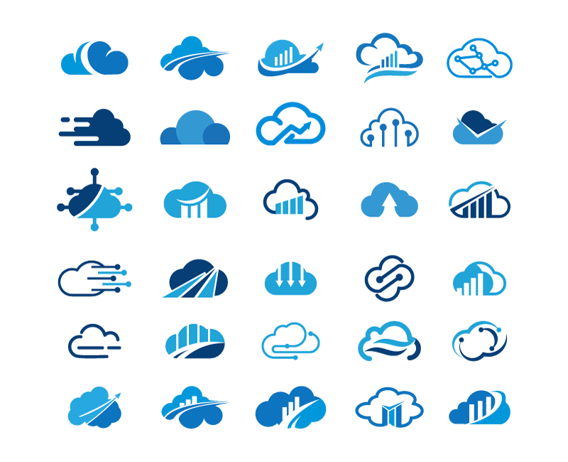 30个云朵设计的logo矢量素材(EPS+PNG)