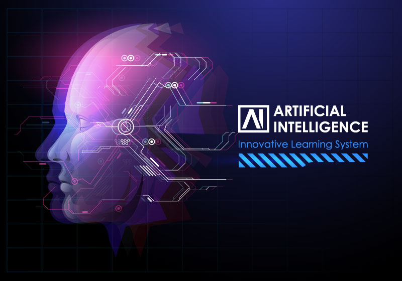 机器人大脑设计AI人工智能矢量素材(EPS)