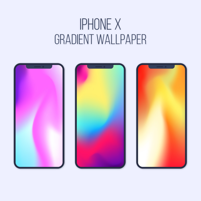 グラデーション壁紙 iPhone X ベクター素材 (EPS+AI+PNG)